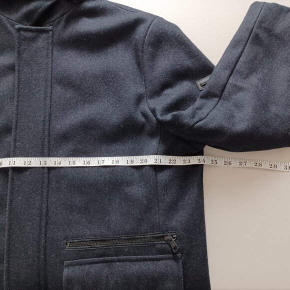 Calvin Klein Wool Blend Detachable Hood Coat - Picture 13 of 16